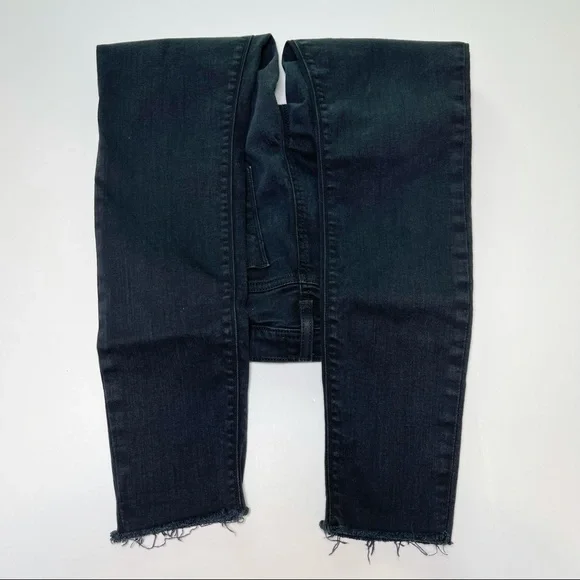 Hudson Jeans Natalie Midrise Ankle Raw Hem Black Jeans 27 - Picture 8 of 10